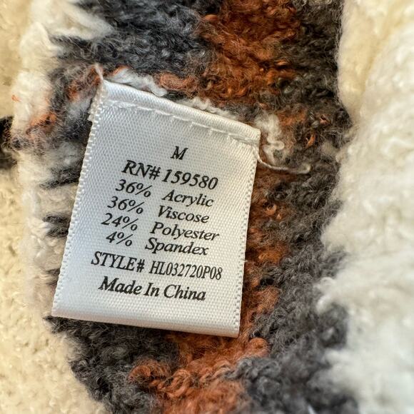 Pink Lily Striped Color Block Pullover Sweater Medium - Picture 4 of 8